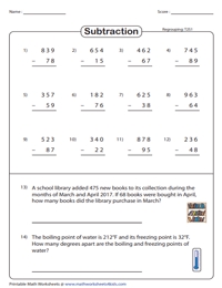 3 Digit Subtraction with Regrouping Worksheets Made Easy