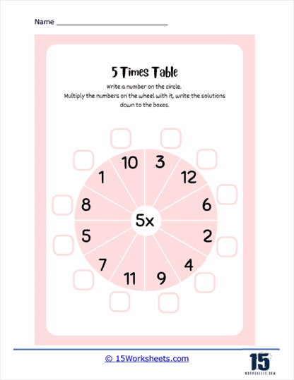 5 Times Table Worksheets to Boost Math Skills