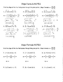 Tis The Season For The Slope Formula Worksheet