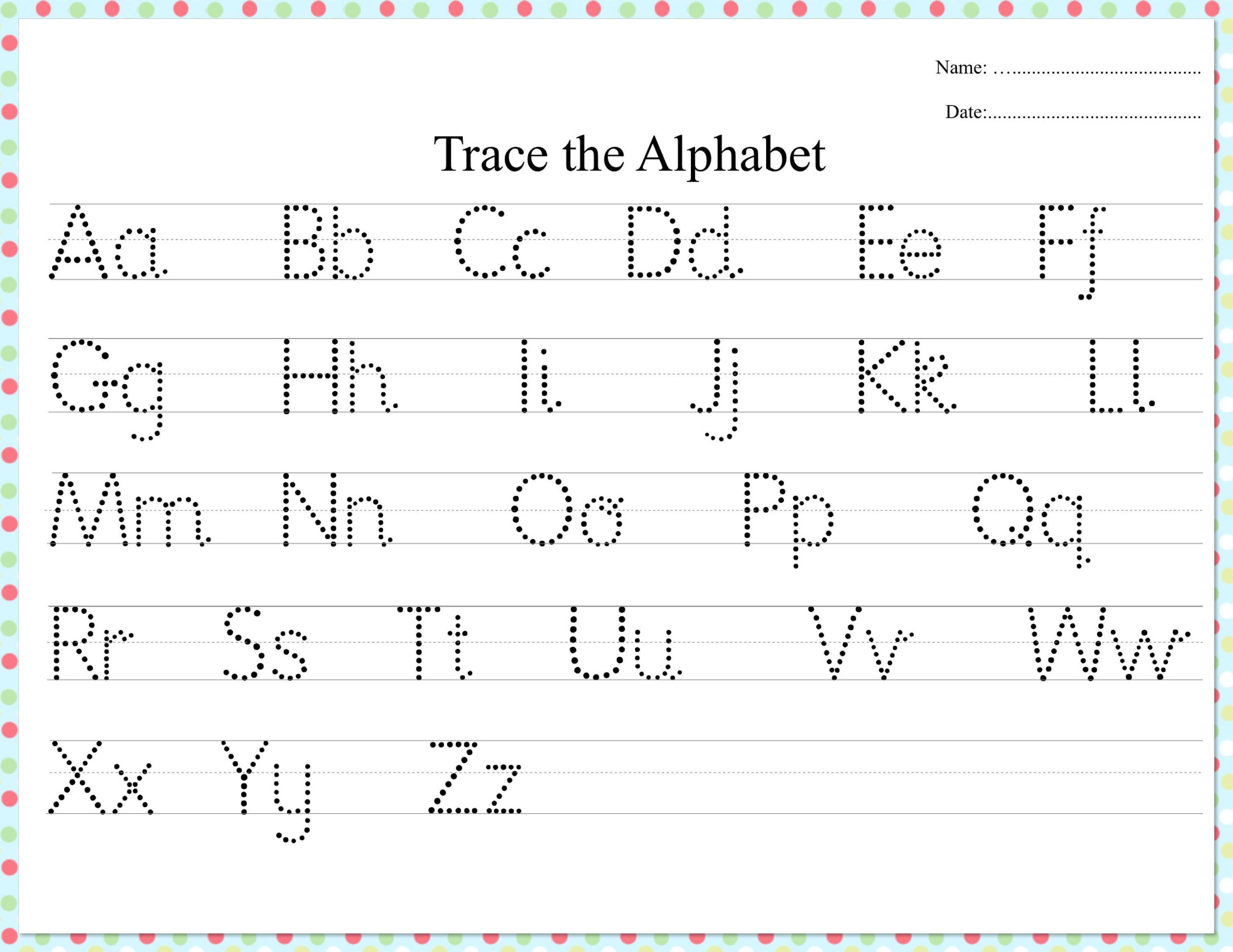 Trace Letters Worksheets for Kids to Practice and Learn