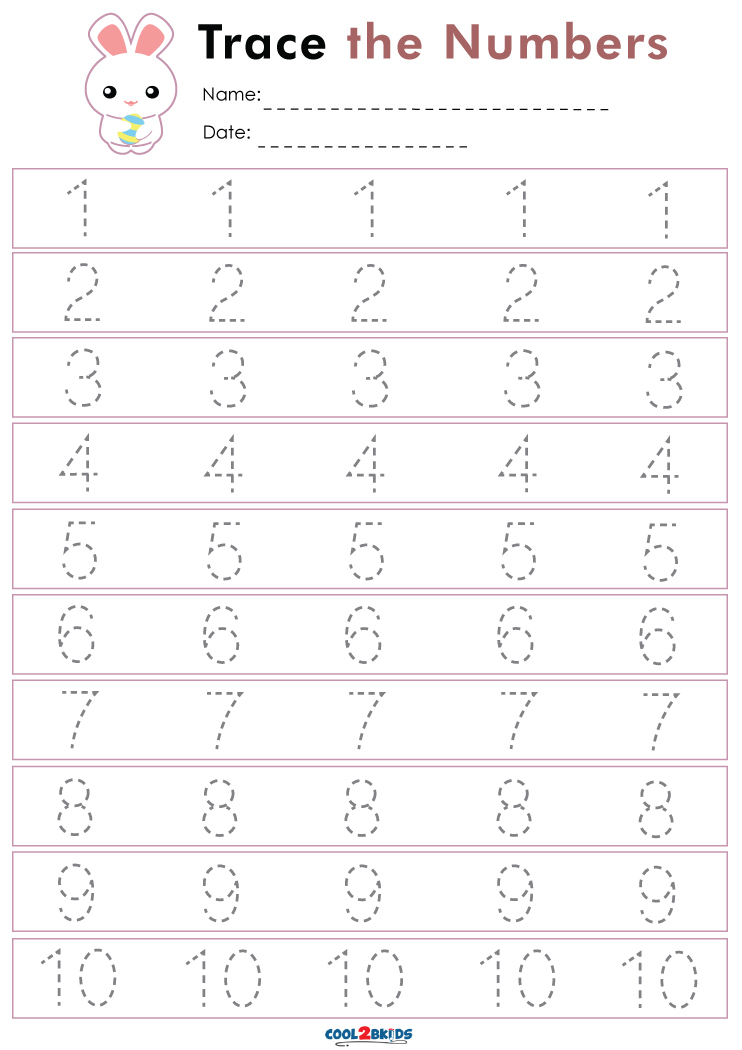 Trace The Numbers Worksheet