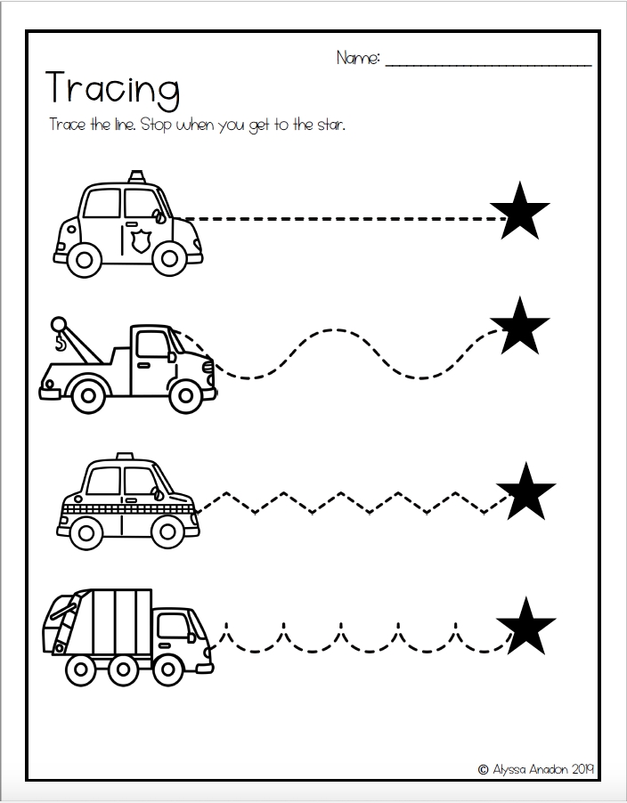 Tracing Worksheets for Preschool and Kindergarten Fun