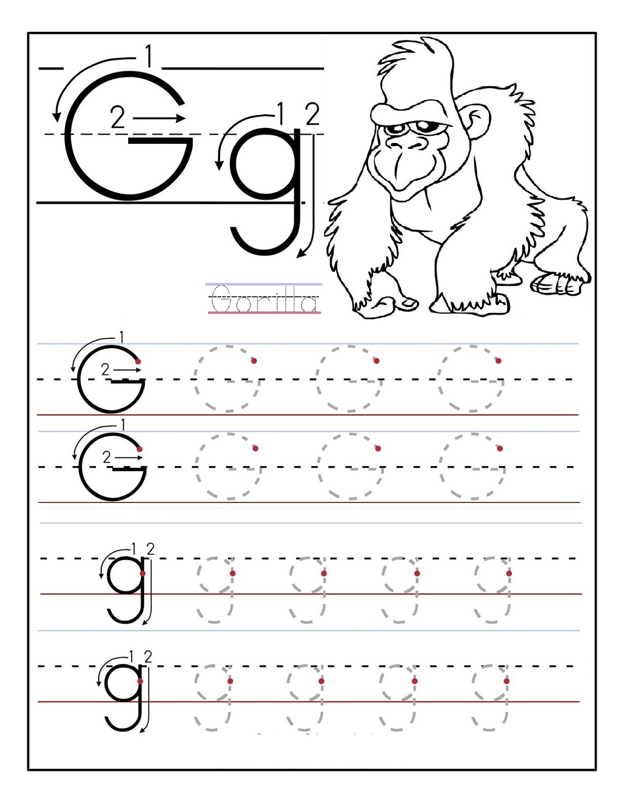 Tracing Letters Worksheet for Kids