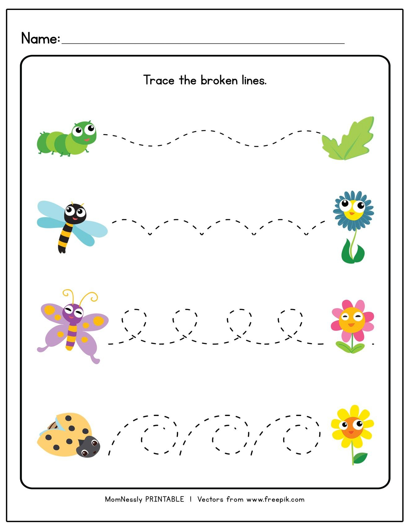 Tracing Lines Worksheet for Preschoolers and Kindergarteners Fun