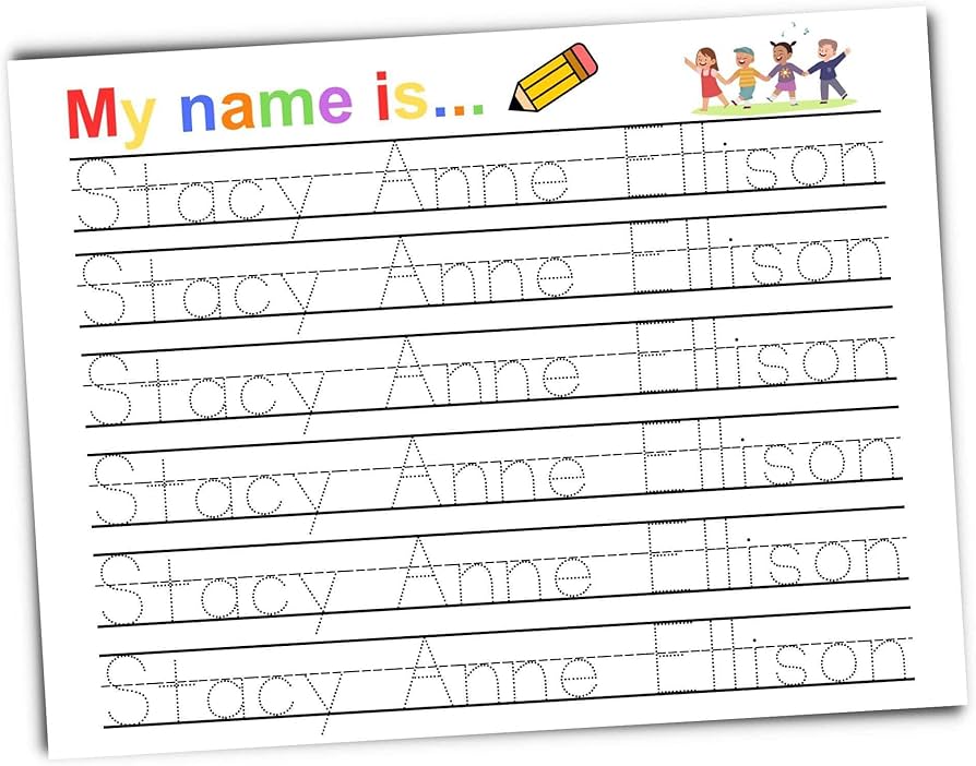 Free Tracing Name Worksheets for Kids