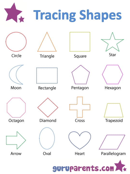 Tracing Shapes Worksheet for Kids: Fun Learning Activity