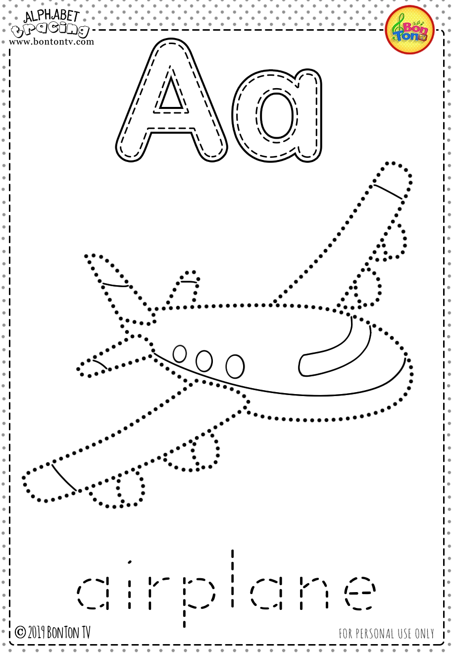 Tracing the Alphabet Worksheets for Preschool and Kindergarten