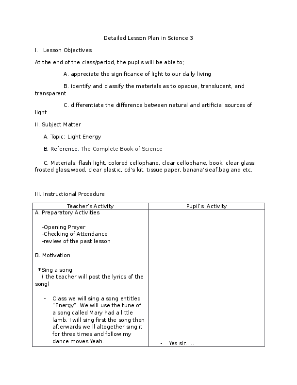 Transparent Translucent Opaque Worksheet