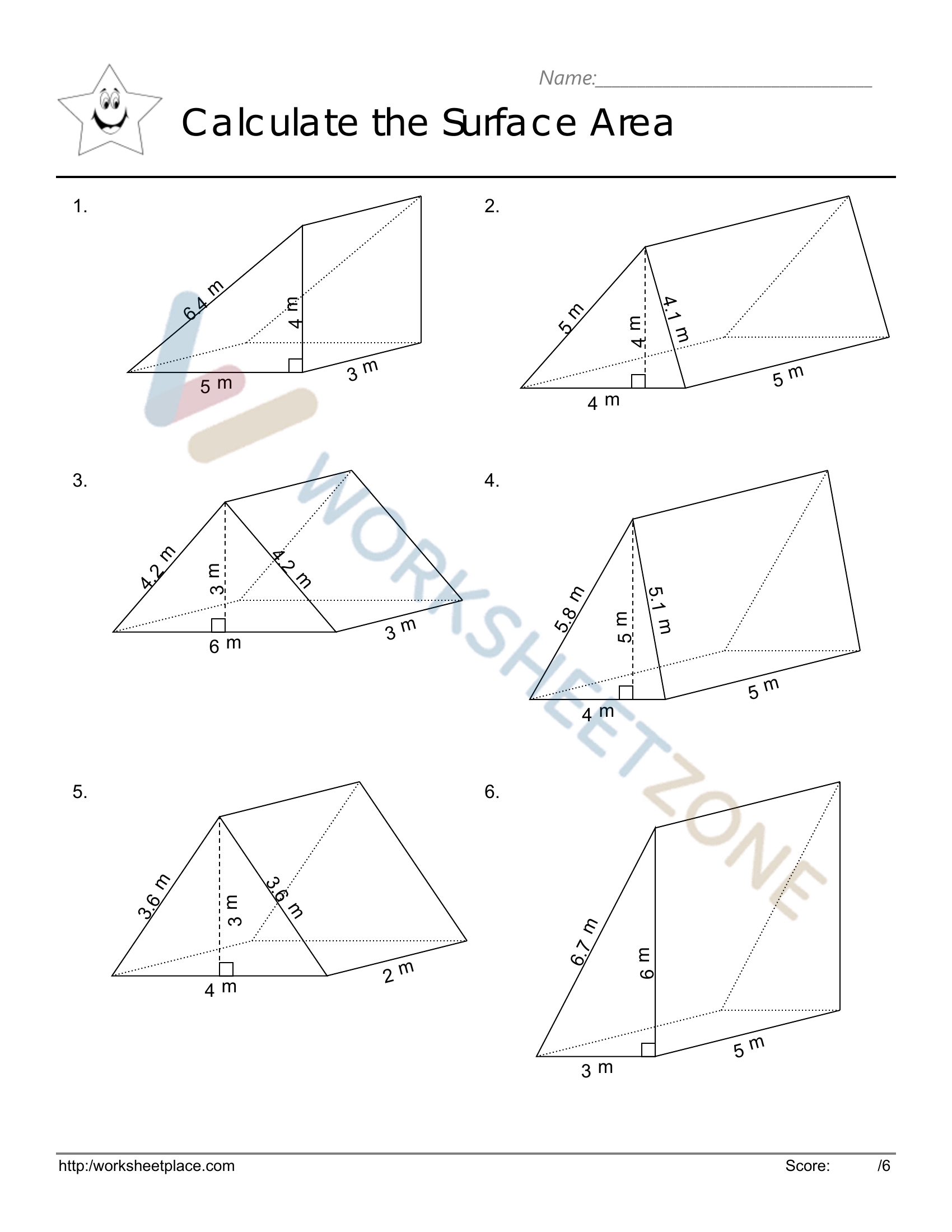 Triangular Prisms 8 Worksheet Zone