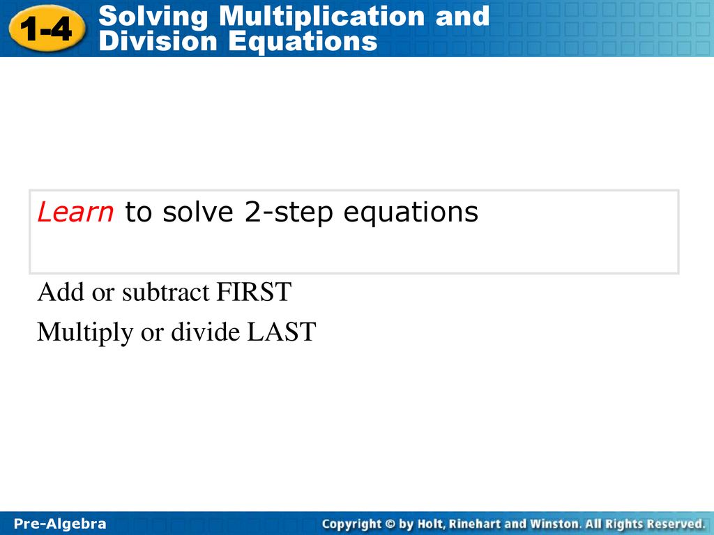 5 Ways to Solve Two Step Equation