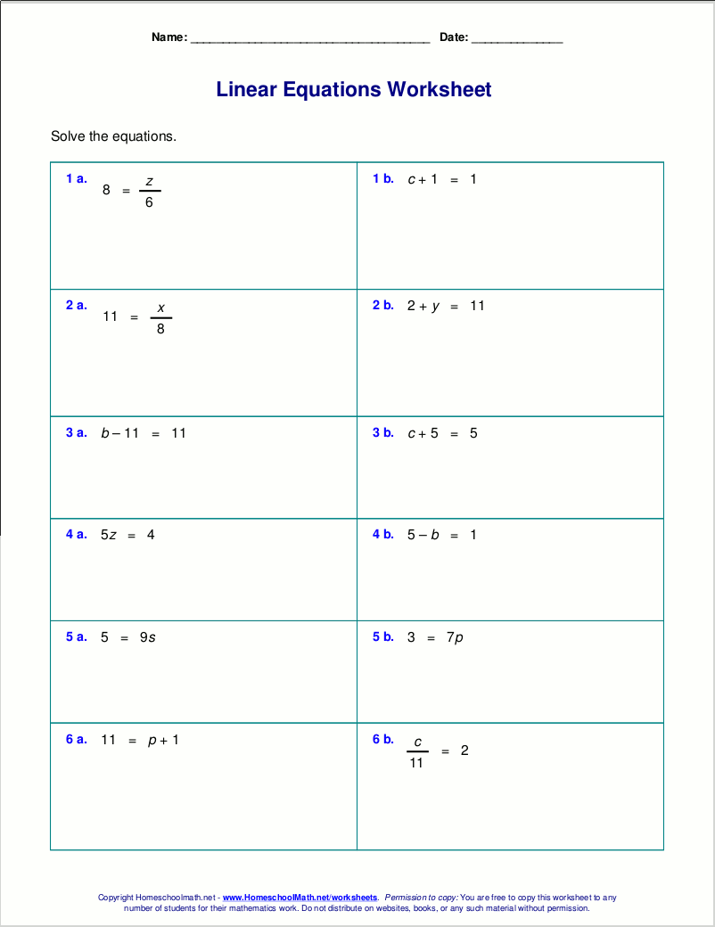 Solve Two-Step Equations with Ease Practice Worksheet