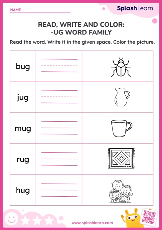 Ug Word Family Worksheets