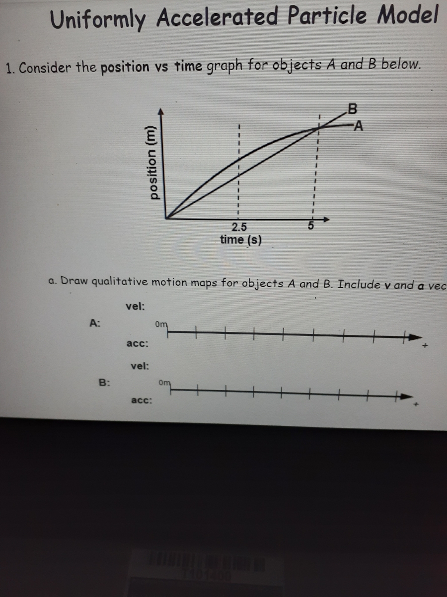 Uniformly Accelerated Particle Model Worksheet 5