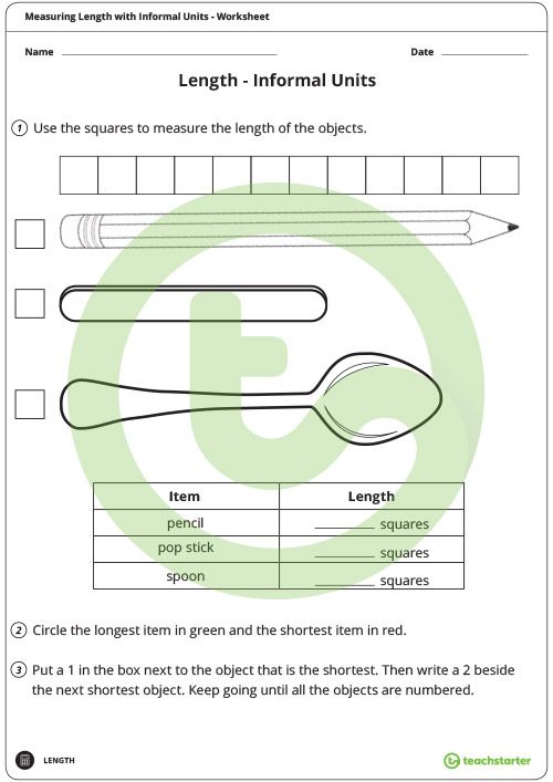 Units Of Measure Worksheets