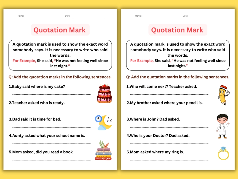 Using Quotation Marks Ws 1 Worksheet For 6Th 8Th Grade Lesson