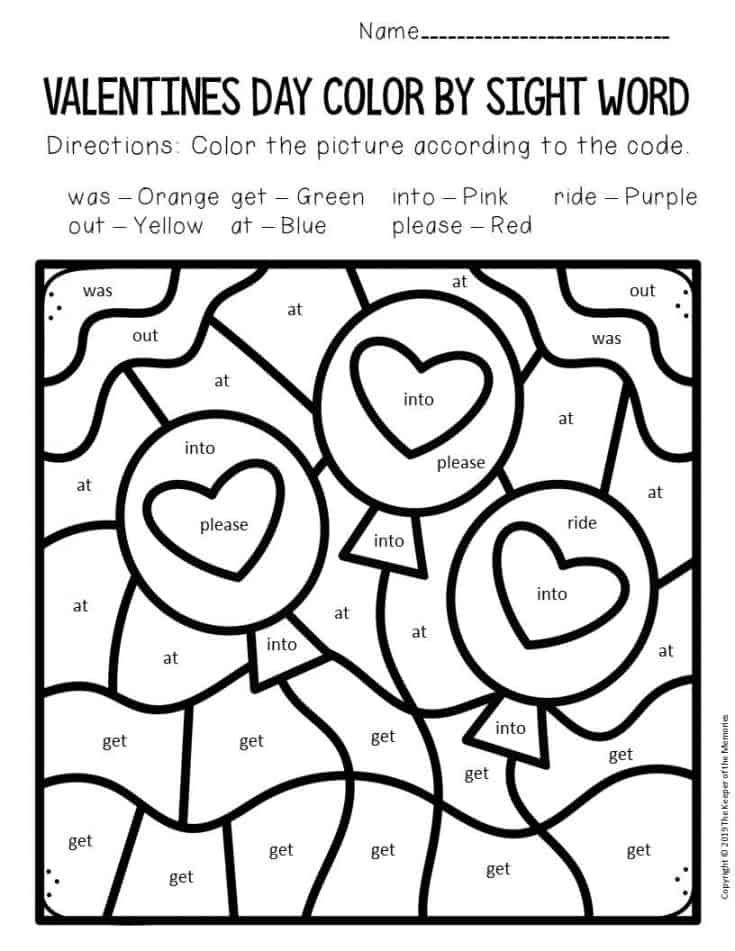 Valentine S Day Kindergarten Worksheets