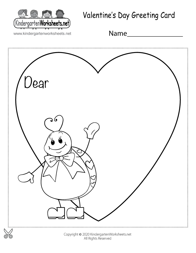 Valentine's Day Kindergarten Worksheets