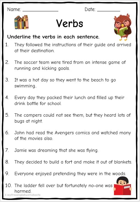 8 Verb Practice Worksheets to Boost Grammar Skills