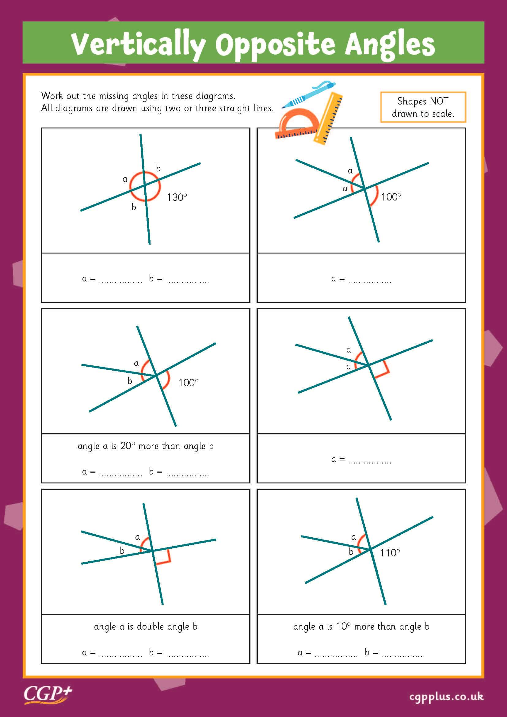 Mastering Vertical Angles Worksheet for Math Success