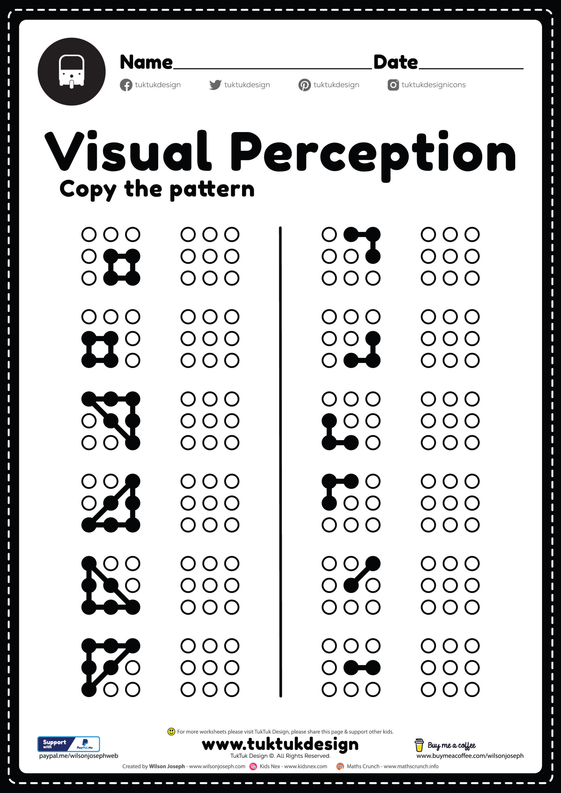 7 Visual Scanning Worksheets for Kids