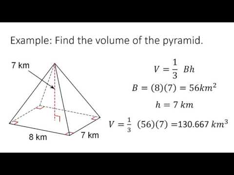 Volume And Surface Area Of Pyramids Youtube