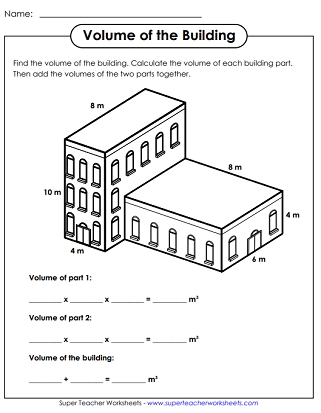 Rectangular Prism Volume Worksheet for Math Students