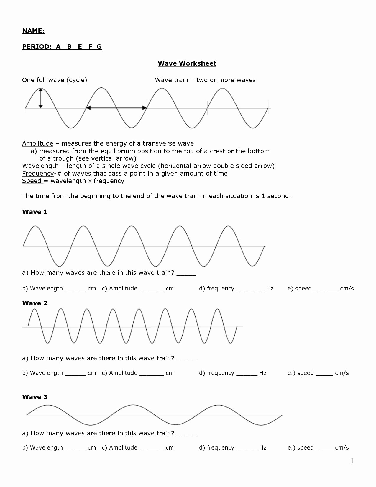 5 Ways to Master Waves Worksheet Answers