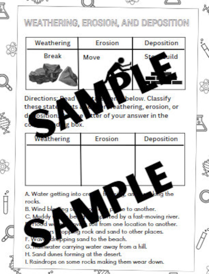 Weather Erosion and Deposition Worksheet Answers