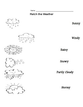 Weather Matching Worksheet Free