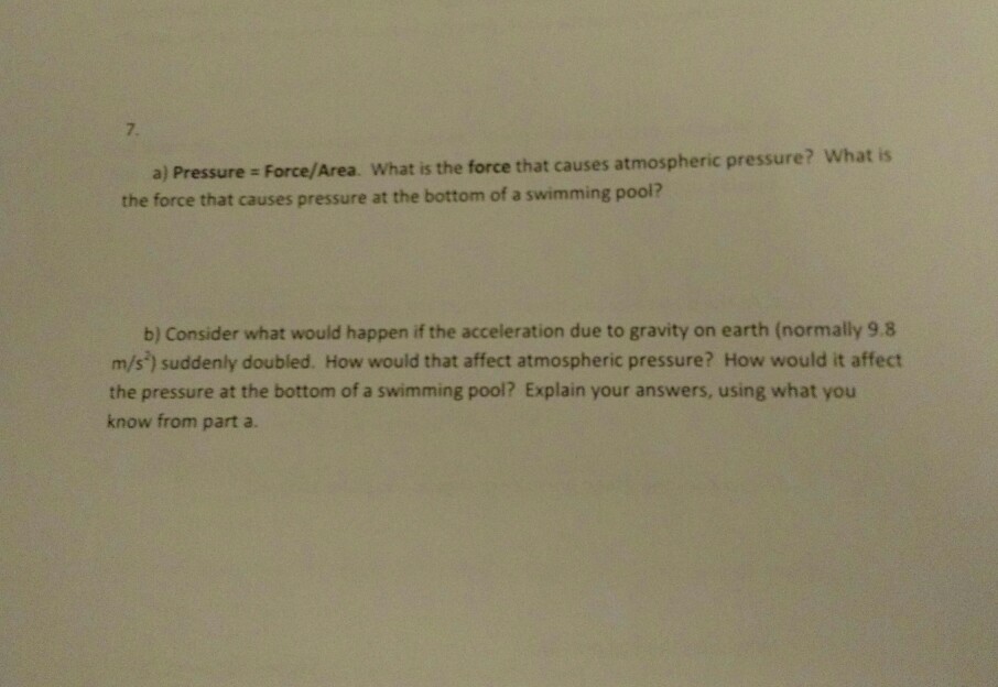 What Causes Atmospheric Pressure