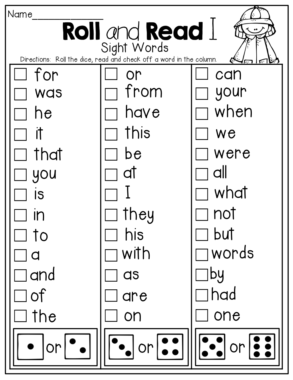 5 Sight Word Worksheet Ideas