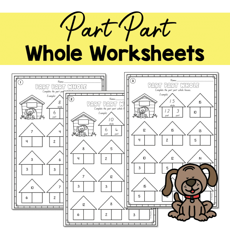 Mastering Fractions with Whole Part Part Worksheets