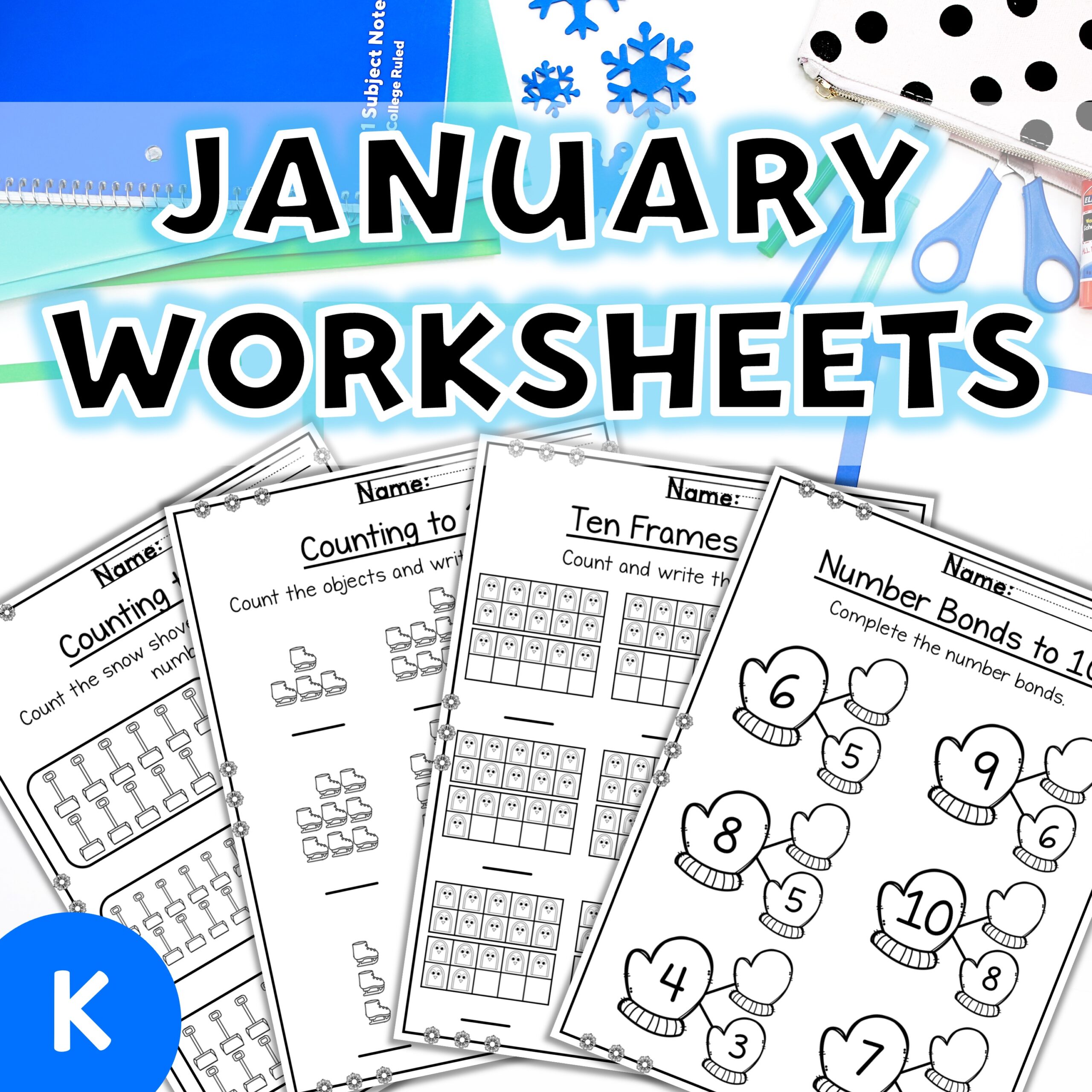 Winter Math Worksheets for Kids Fun Practice