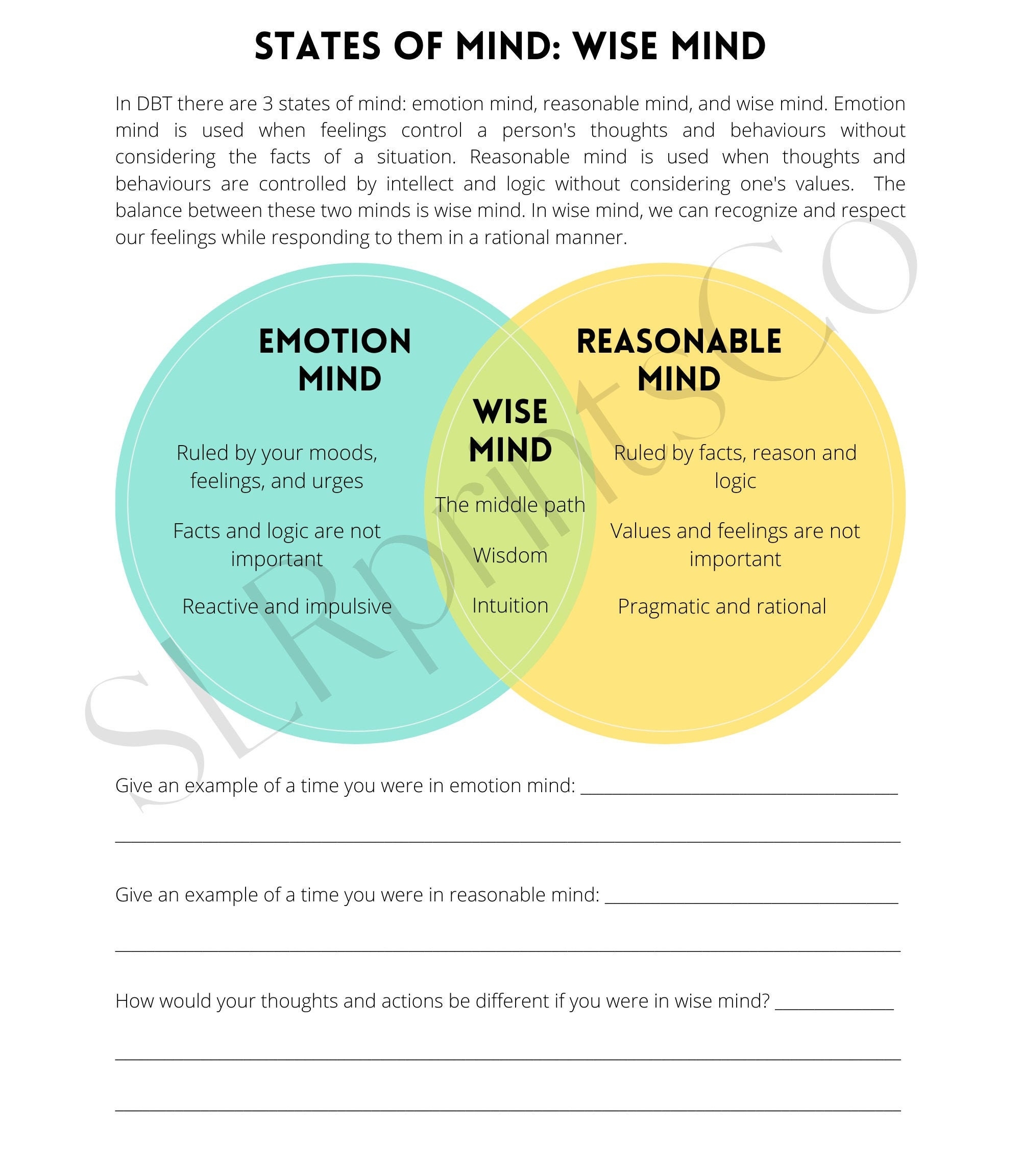 Wise Mind Dbt Worksheet Pdf