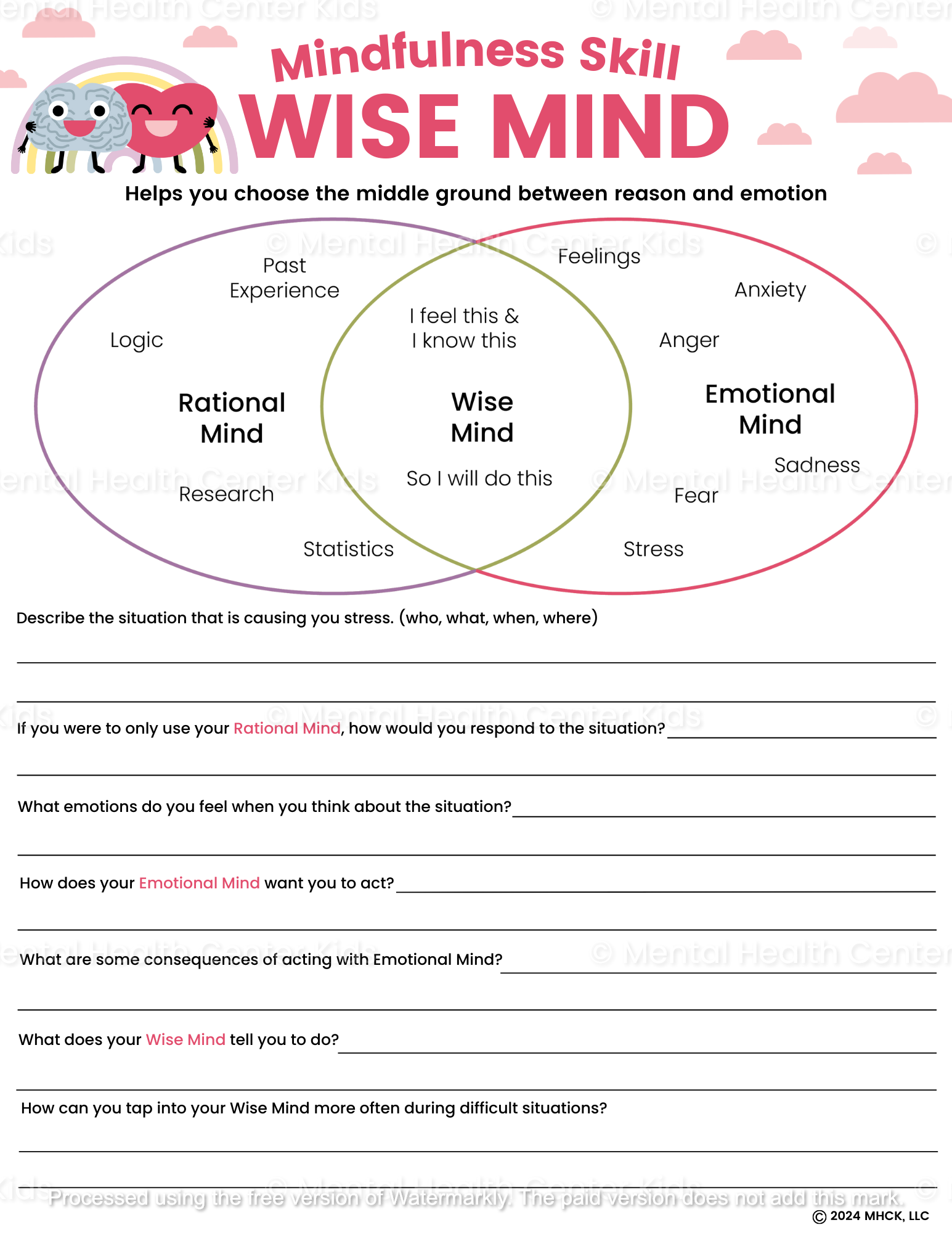 5 Ways to Cultivate Wise Mind with Dbt Worksheet