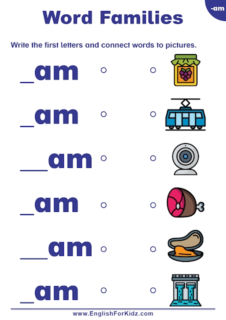 Word Families Worksheets