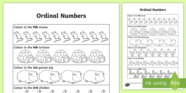 5 Ways to Learn Ordinal Numbers with Worksheets