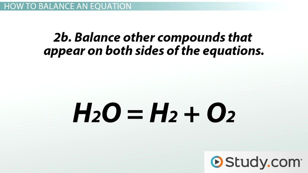 6 Easy Steps to Balance Chemical Equations