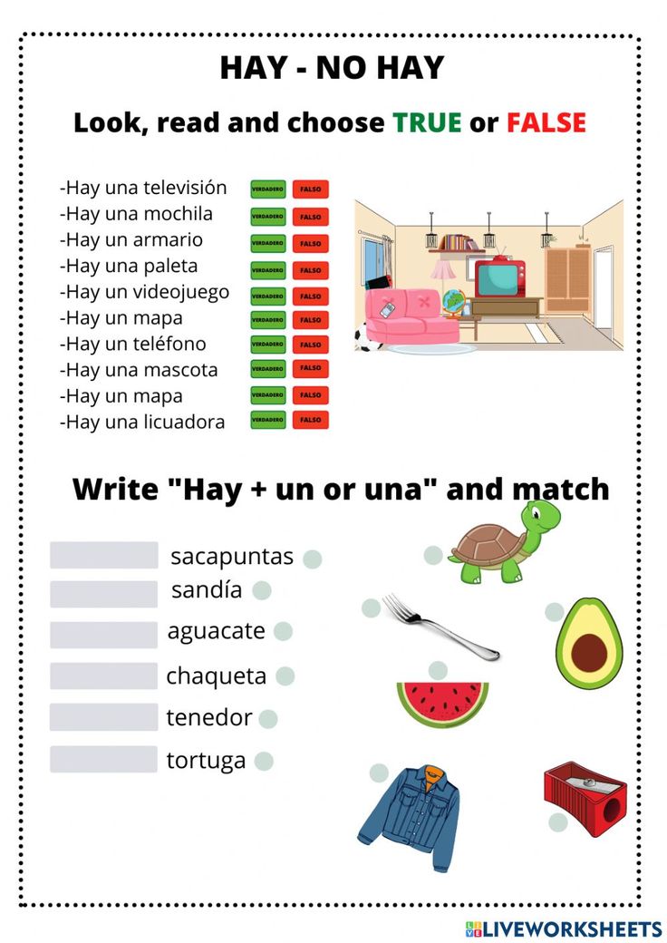 Worksheet en Español para Aprender y Practicar