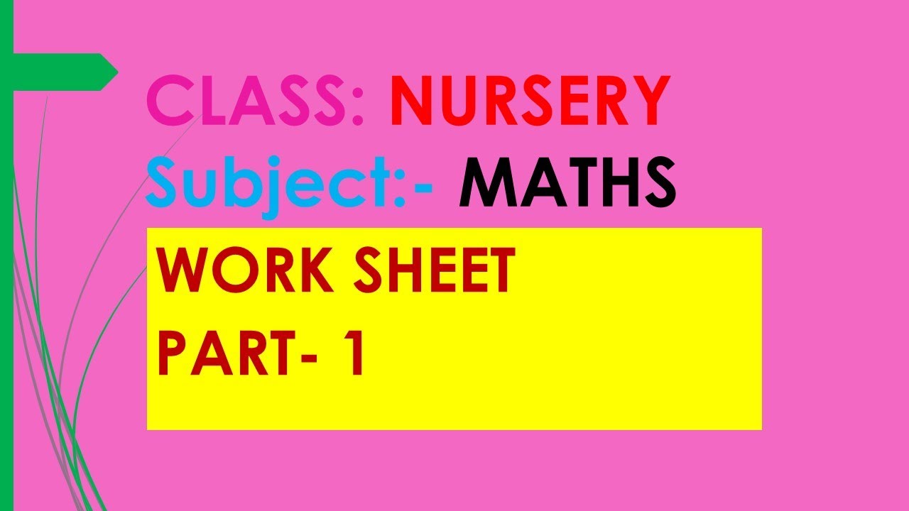 Nursery Maths Worksheet Fun for Little Learners