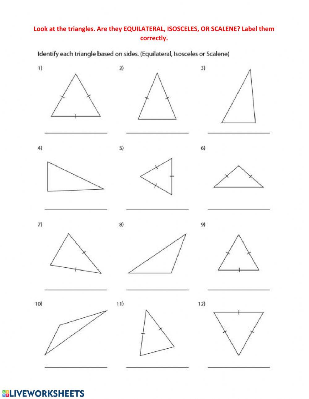 Isosceles and Equilateral Triangles Worksheet Guide