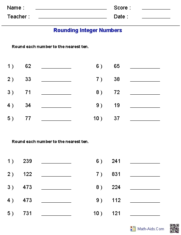 Worksheet Math Grade 4 Pdf