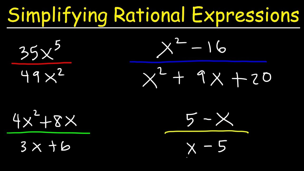 Worksheet On Simplifying Rational Expressions