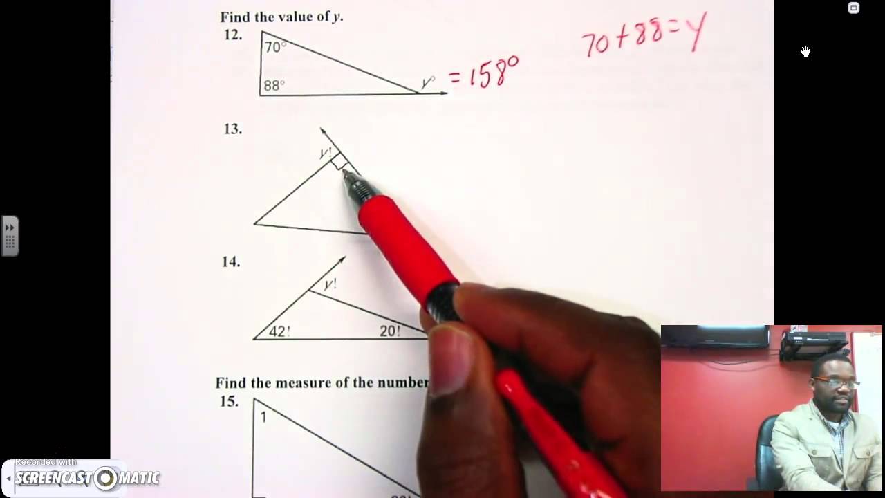 Triangle Sum and Exterior Angle Theorem Made Easy