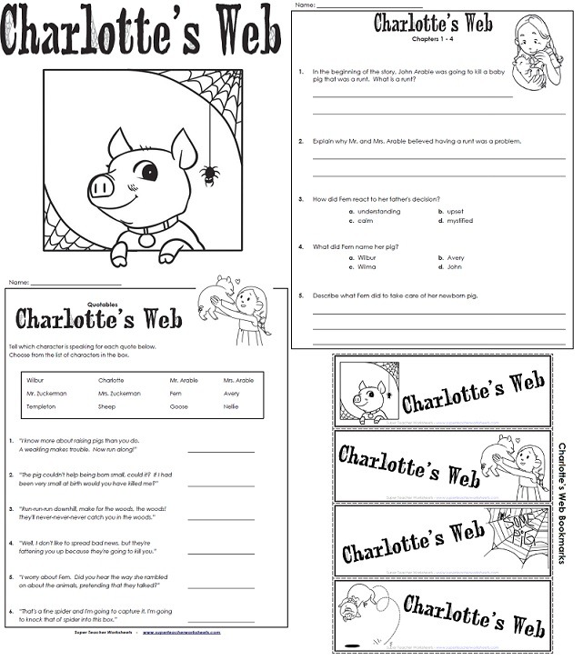 Worksheets For Charlotte's Web