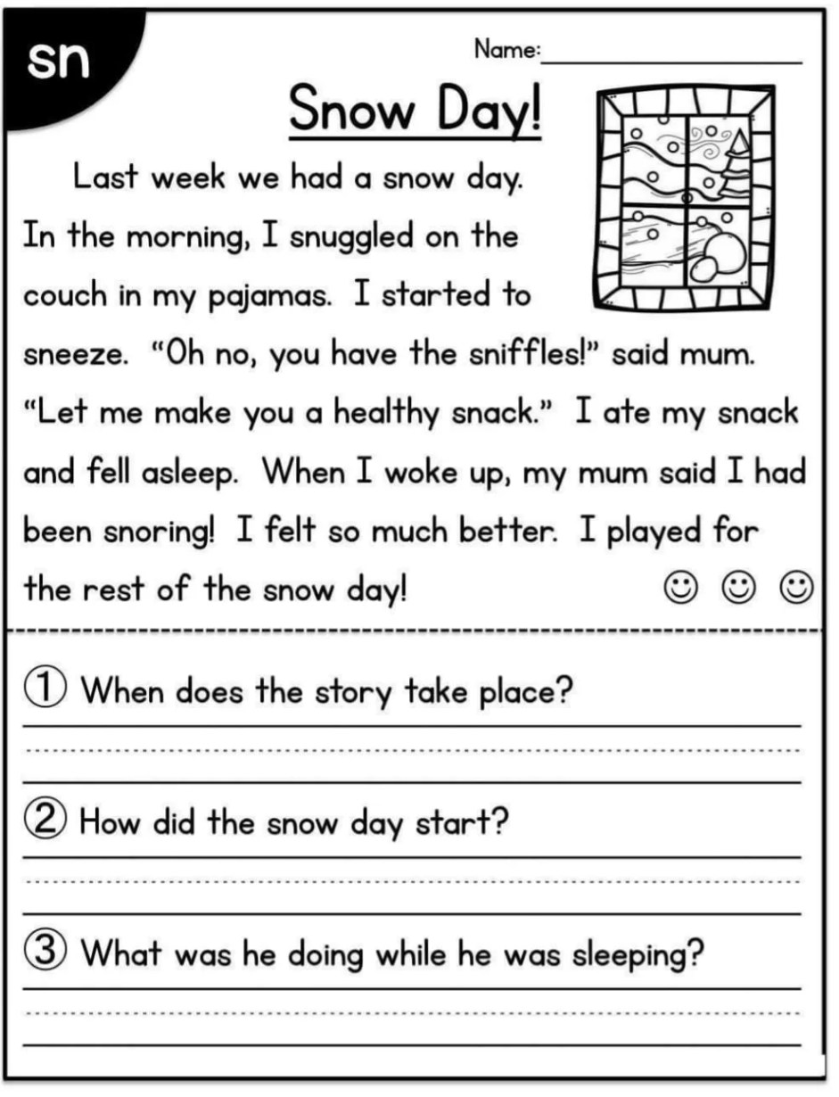 5 Fun Worksheets for Kindergarten Reading