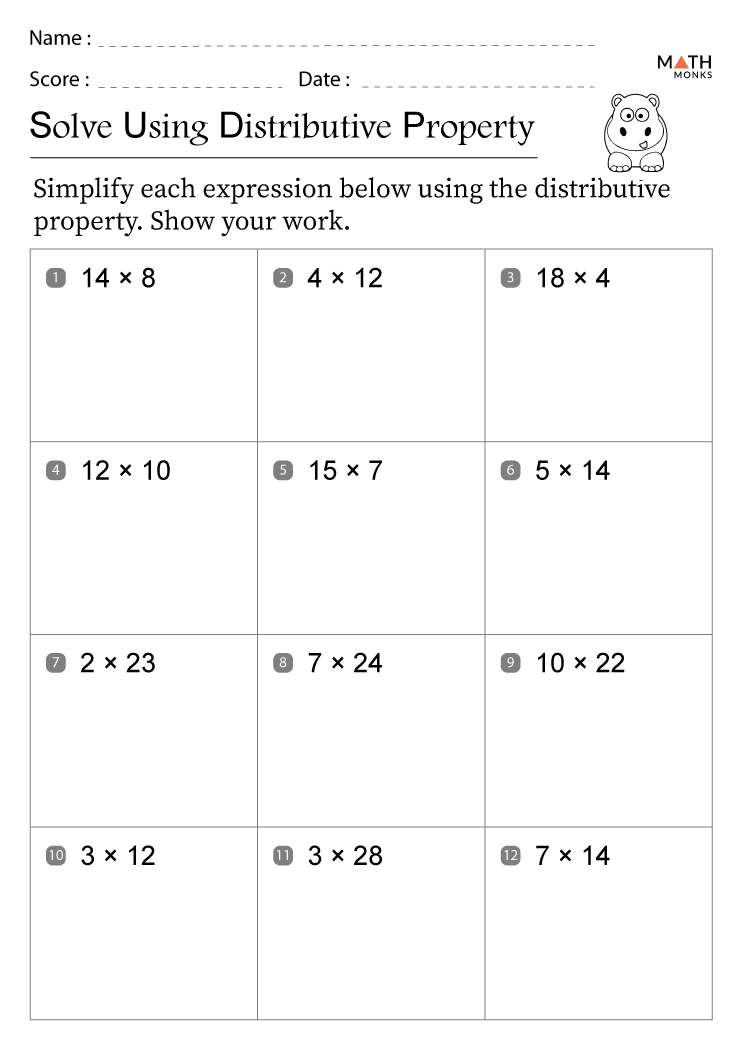 5 Ways to Master Distributive Property Worksheets