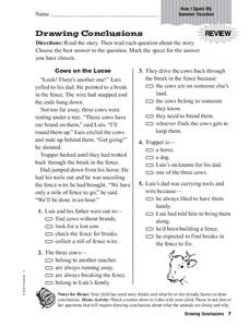 Drawing Conclusions Worksheets for Critical Thinking