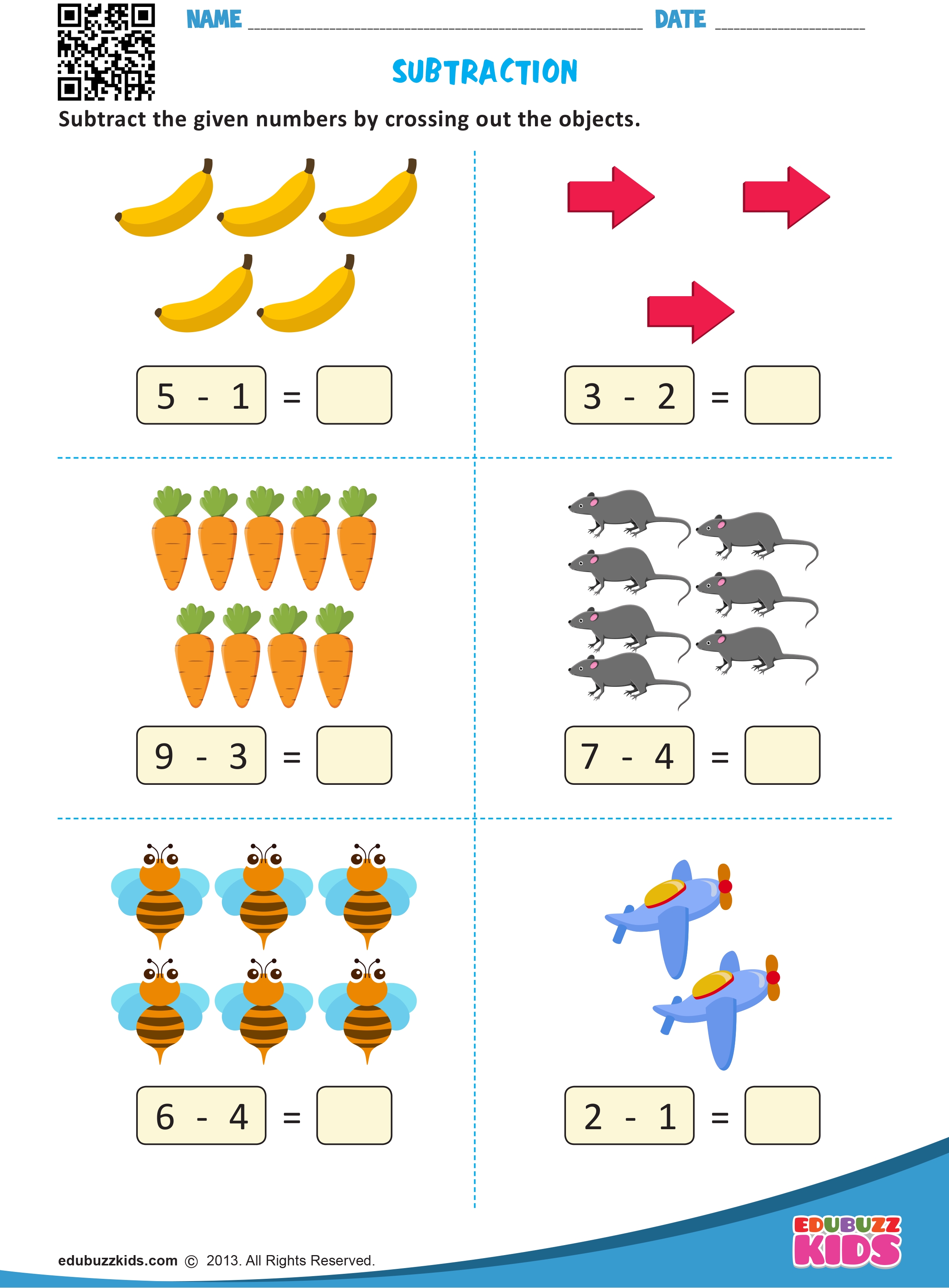 5 Fun Subtraction Worksheets for Kindergarten