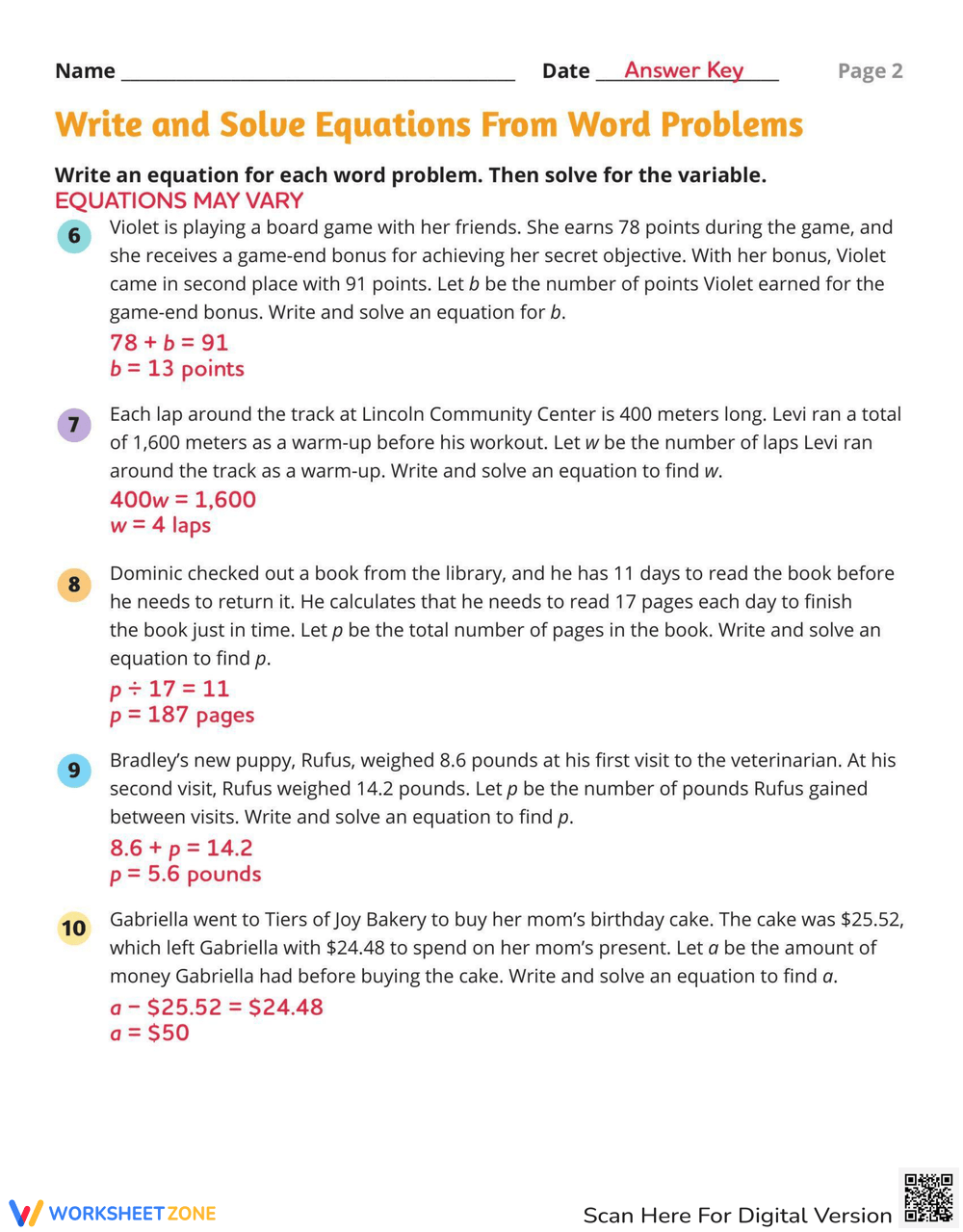 7 Ways to Write Equations From Word Problems